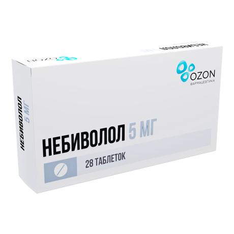 Фото Небиволол, таблетки 5 мг, 28 шт.