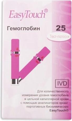 Фото Easy Touch, тест-полоски гемоглобин, SH102-25, 25 шт.