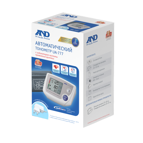 Фото Тонометр AND UA-777 автоматический с адаптером (манжета 22-32 см)