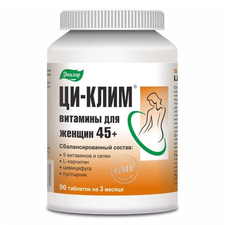 Фото Ци-Клим витамины для женщин 45+, таблетки 0.56 г, 90 шт.