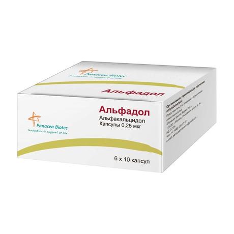 Фото Альфадол, капсулы 0,25 мкг, 60 шт.