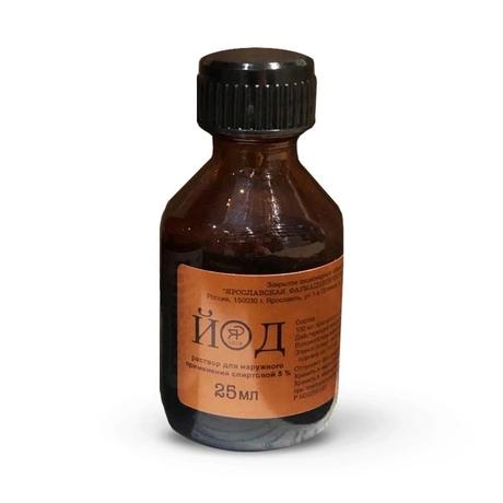 Фото Йода раствор спиртовой для наружного применения 5%, флакон, 25 мл