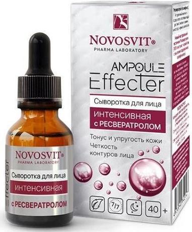 Фото Novosvit Ampoule Effecter, сыворотка для лица интенсивная (с ресвератролом) 25 мл