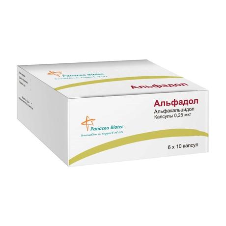 Фото Альфадол, капсулы 0,25 мкг, 60 шт.