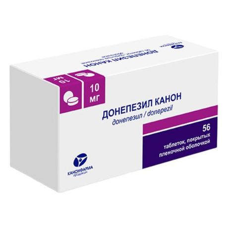 Фото Донепезил Канон, таблетки покрыт. плен. об. 10 мг, 56 шт.