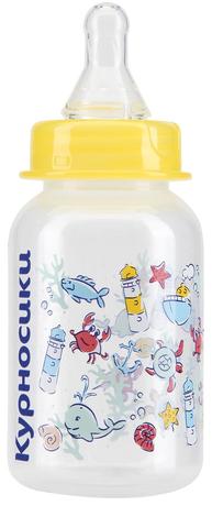 Фото Бутылочка Курносики с силиконовой соской 0+, 125 мл