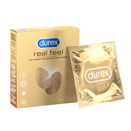 Фото Презервативы Durex Real Feel для естественных ощущений, 3 шт.