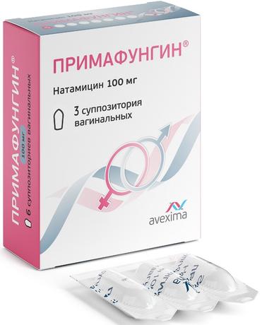 Фото Примафунгин, суппозитории вагинальные 100 мг, 3 шт.