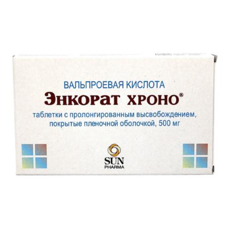 Фото Энкорат Хроно, таблетки пролонгированного действия, покрыт. плен. об. 500 мг, 30 шт.