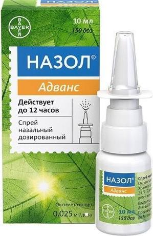 Фото Назол Адванс, спрей назальный дозированный 0.025 мг/доза, 10 мл