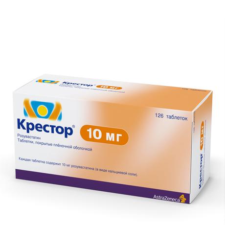 Фото Крестор, таблетки в плёночной оболочке 10 мг, 126 шт.