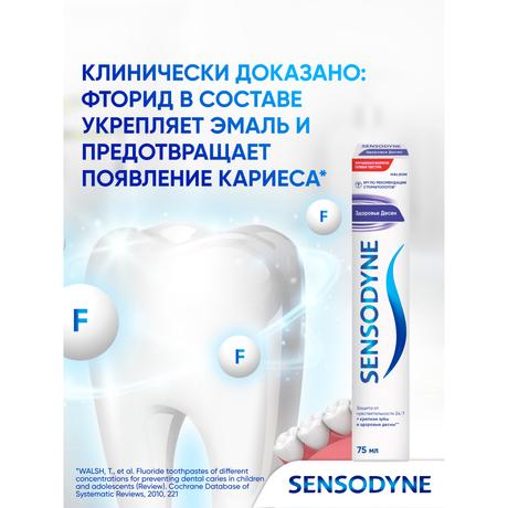 Фото Зубная паста Sensodyne Чувствительность Зубов и Здоровье Десен для защиты от чувствительности зубов и борьбы с кровоточивостью десен, 75 мл.