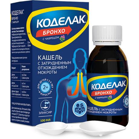 Фото Коделак Бронхо, эликсир (с чабрецом), 100 мл