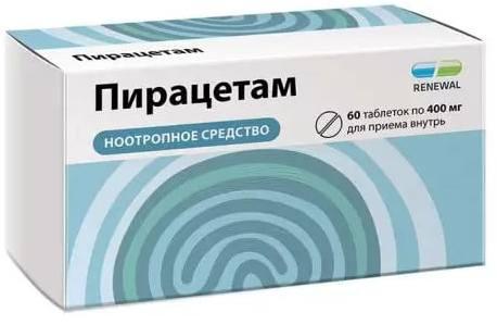 Фото Пирацетам таблетки, покрытые пленочной оболочкой 400 мг, 60 шт. (Обновление)