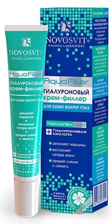 Фото Novosvit Aquafiller крем-филлер гиалуроновый для кожи вокруг глаз 20 мл, 1 шт.