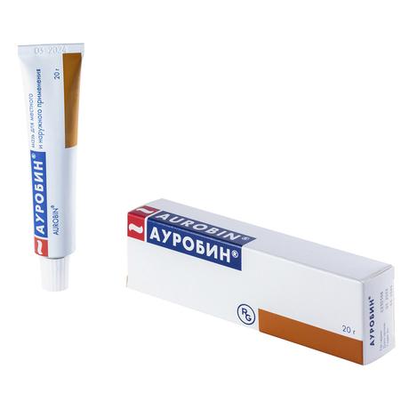 Фото Ауробин, мазь, 20 мг+20 мг+2 мг/г,  20 г