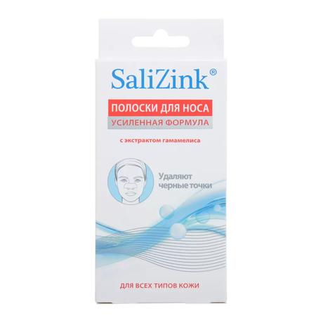 Фото SaliZink, полоски для носа очищающие с экстрактом гамамелиса, 6 шт.