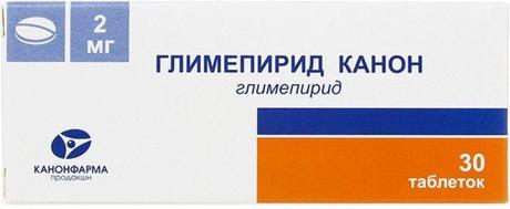 Фото Глимепирид Канон, таблетки 2 мг, 30 шт.