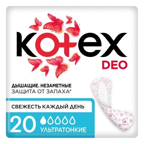 Фото Kotex Deo, прокладки ежедневные ультратонкие, 20 шт.