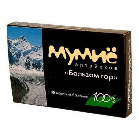 Фото Мумие Алтайское Бальзам гор, таблетки 0.2 г, 30 шт.