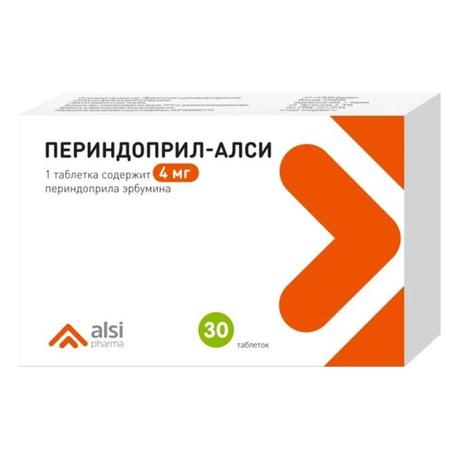 Фото Периндоприл-АЛСИ, таблетки 4 мг, 30 шт.