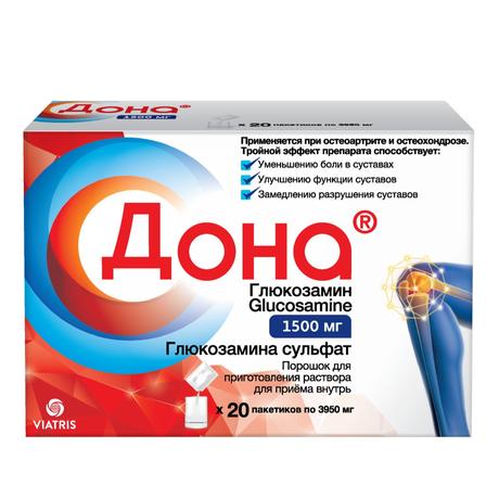 Фото Дона, порошок для приготовления раствора 1500 мг, пакетики, 20 шт.