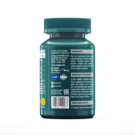 Фото UESUPPS Ультра Энерджи Премиум Омега-3, капсулы, 60 шт.