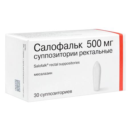 Фото Салофальк, суппозитории ректальные 500 мг, 30 шт.