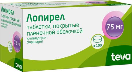 Фото Лопирел, таблетки покрыт. плен. об. 75 мг, 100 шт.