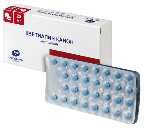 Фото Кветиапин Канон таблетки, покрытые пленочной оболочкой 25 мг, 60 шт.