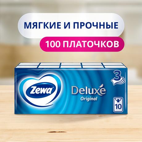 Фото Зева Делюкс, платочки носовые бумажные, 100 шт.