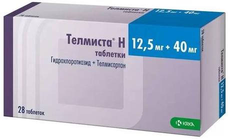 Фото Телмиста Н, таблетки 12,5 мг+40 мг, 28 шт.