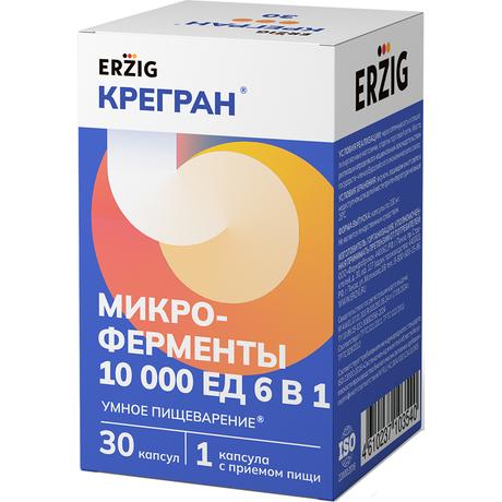 Фото Микроферменты 6 в 1 (Крегран), капсулы 10000 ЕД, 30 шт.