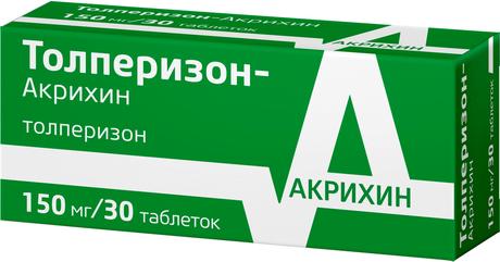 Фото Толперизон-Акрихин, таблетки покрыт. плен. об. 150 мг, 30 шт.