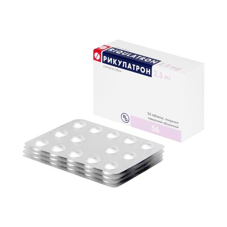 Фото Рикулатрон, таблетки покрытые пленочной оболочкой 2.5 мг, 56 шт.