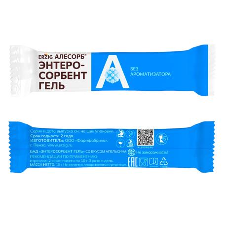Фото Алесорб Энтеросорбент гель Эрциг, для приема внутрь пакет-стик 10 г, 20 шт.
