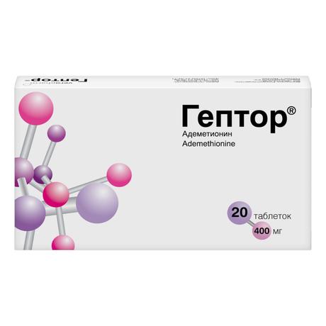Фото Гептор, таблетки 400 мг, 20 шт.