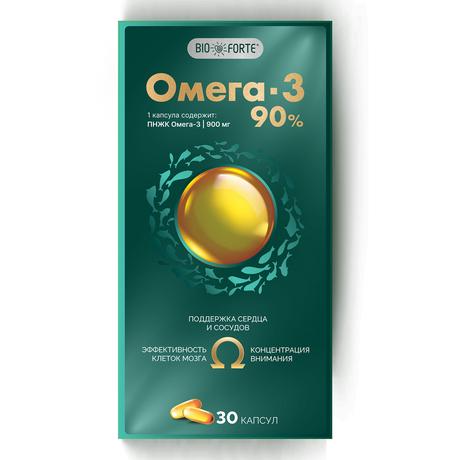 Фото Омега-3 90% BioForte, капсулы 1300 мг, 30 шт.