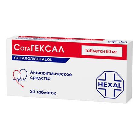 Фото СотаГексал, таблетки 80 мг, 20 шт.