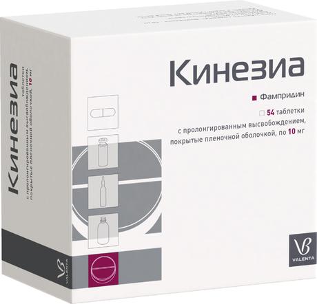 Фото Кинезиа, таблетки с пролонгированным высвобождением покрыт. плен. об. 10 мг, 54 шт.
