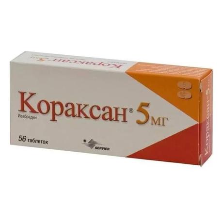 Фото Кораксан, таблетки покрыт. плен. об. 5 мг, 56 шт.