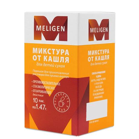 Фото Микстура сухая от кашля, порошок для приготовления раствора 1,47 г, 10 шт.