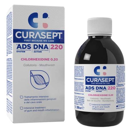 Фото Curasept ADS DNA 220 ополаскиватель для полости рта (хлоргексидин 0,2%), 200 мл