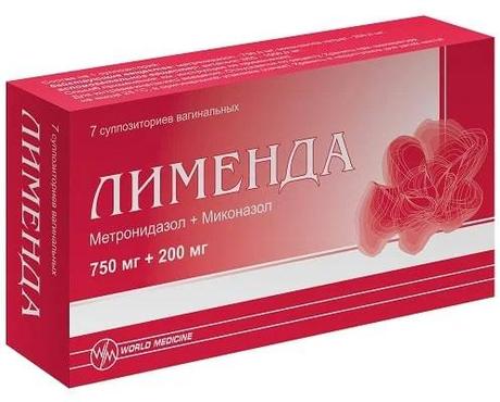Фото Лименда, суппозитории вагинальные 750 мг+200 мг, 7 шт.