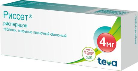 Фото Риссет, таблетки, покрытые пленочной оболочкой 4 мг, 20 шт.