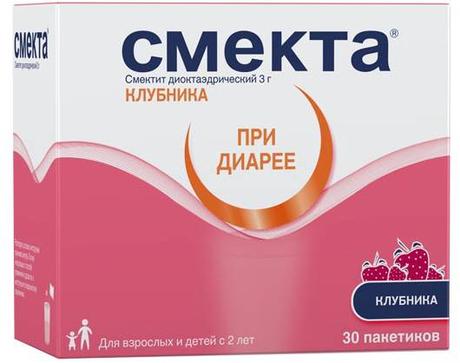 Фото Смекта, порошок клубничный пакетики 3 г, 30 шт.