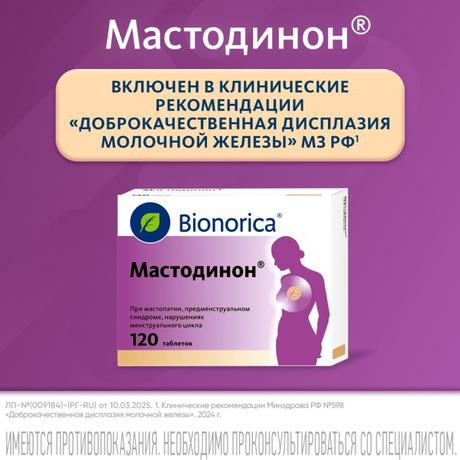 Фото Мастодинон, таблетки, 120 шт.