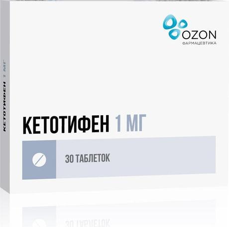 Фото Кетотифен, таблетки 1 мг, 30 шт.