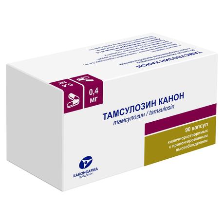 Фото Тамсулозин Канон, капсулы кишечнорастворимые с пролонгированным высвобождением 0.4 мг, 90 шт.