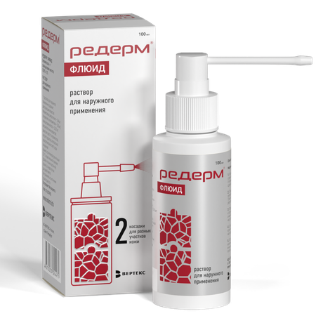 Фото Редерм Флюид, раствор для наружного применения 0.05% + 2%, 100 мл